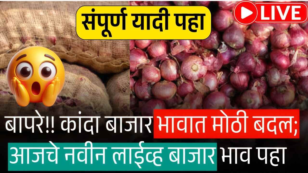 Onion Price Today: कांदा बाजार मोठा बदल; कोणत्या बाजारात मिळाला सर्वाधिक दर? लगेच पहा