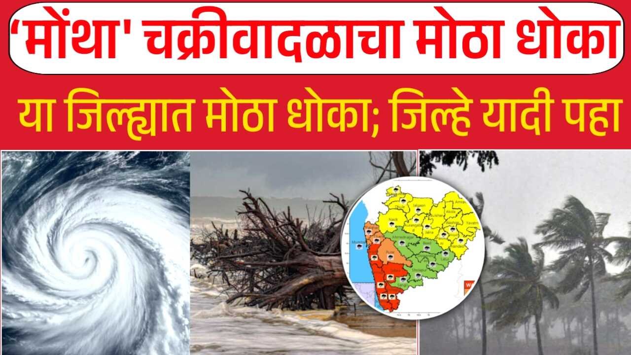 मोंथा' चक्रीवादळाचा मोठा धोका; या जिल्ह्यात अतिमुसळधार पाऊस! जिल्हे यादी पहा Cotton Rate Today