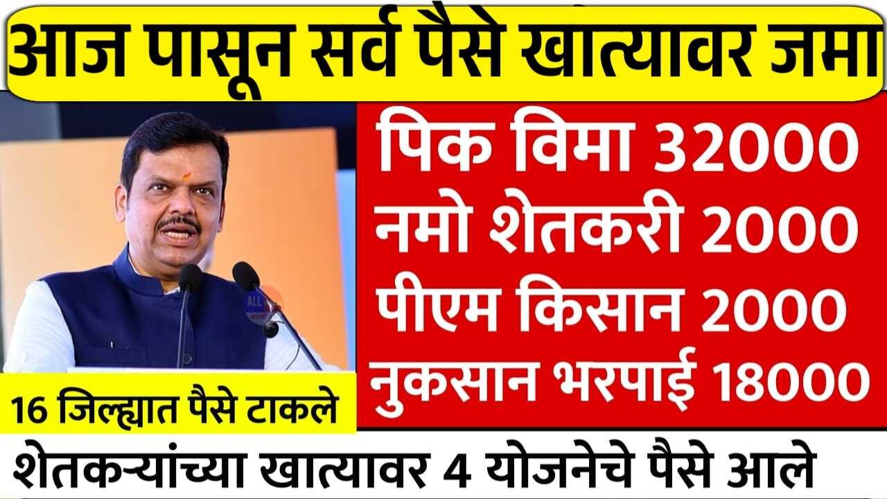थेट बँक खात्यात जमा होणार ३ योजनांचे पैसे! अतिवृष्टी अनुदान, पीक विमा वाटपास सुरुवात; यादी पहा Crop Insurance Payment Status