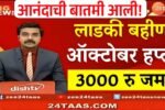 लाडक्या बहिणींसाठी खुशखबर! ऑक्टोबरचे १५०० रूपये खात्यावर जमा; तुम्हाला आले का? येथे पहा Pikvima Beneficiary List 2025