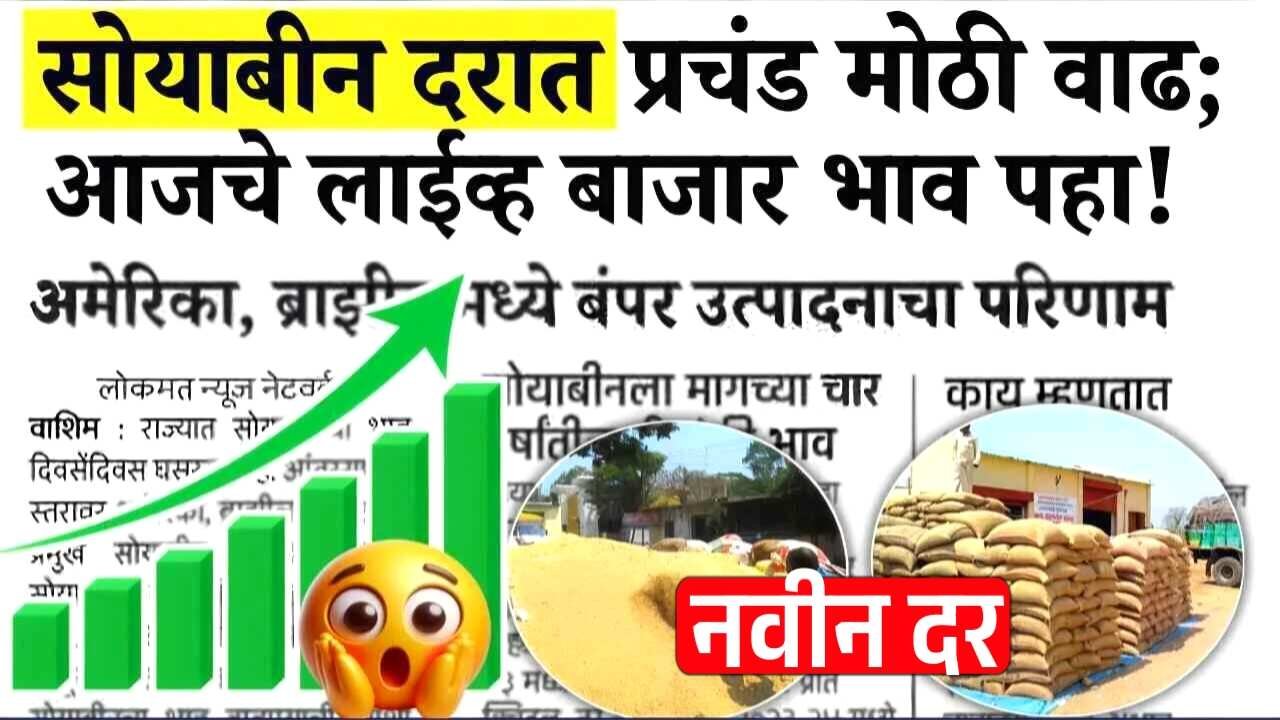 सोयाबीनच्या भावात मोठे बदल! तब्बल 7000 रूपये क्विंटल भाव; आजचे नवीन दर पहा Soyabean Market Price
